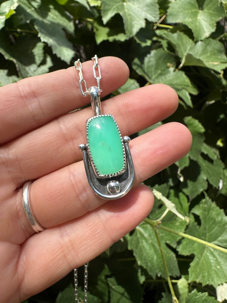 Australian chrysoprase pendant