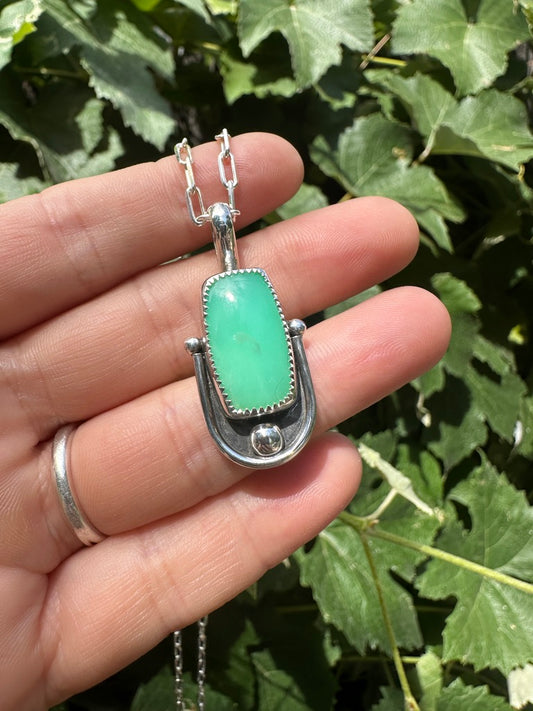 Australian chrysoprase pendant