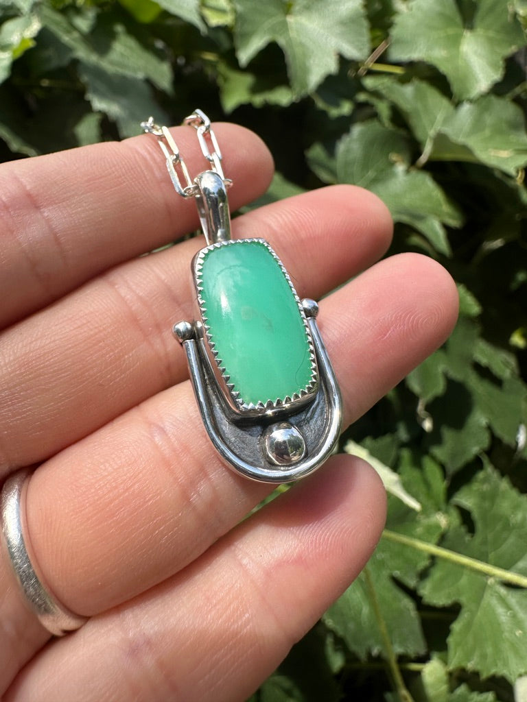 Australian chrysoprase pendant