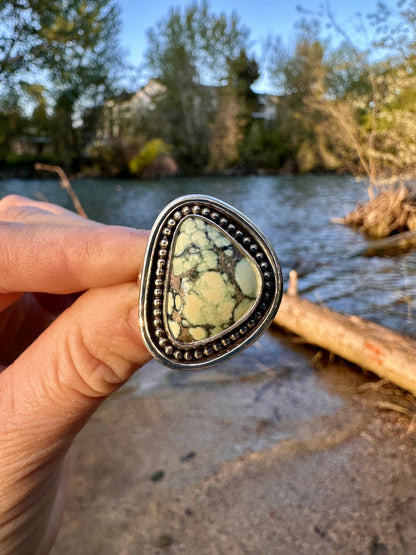 Kaleidoscope ring | Angel Wing variscite #2