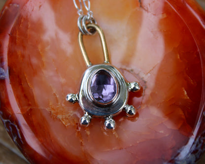 Nugget necklace | Lilac amethyst