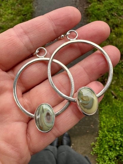 Plain Jane hoops | Imperial jasper (green)