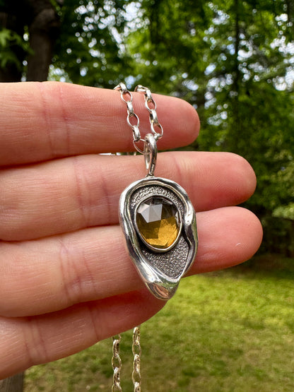 Melted necklace | Honey citrine