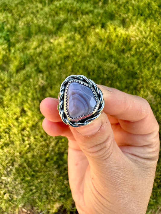 Roped In ring | Botswana agate