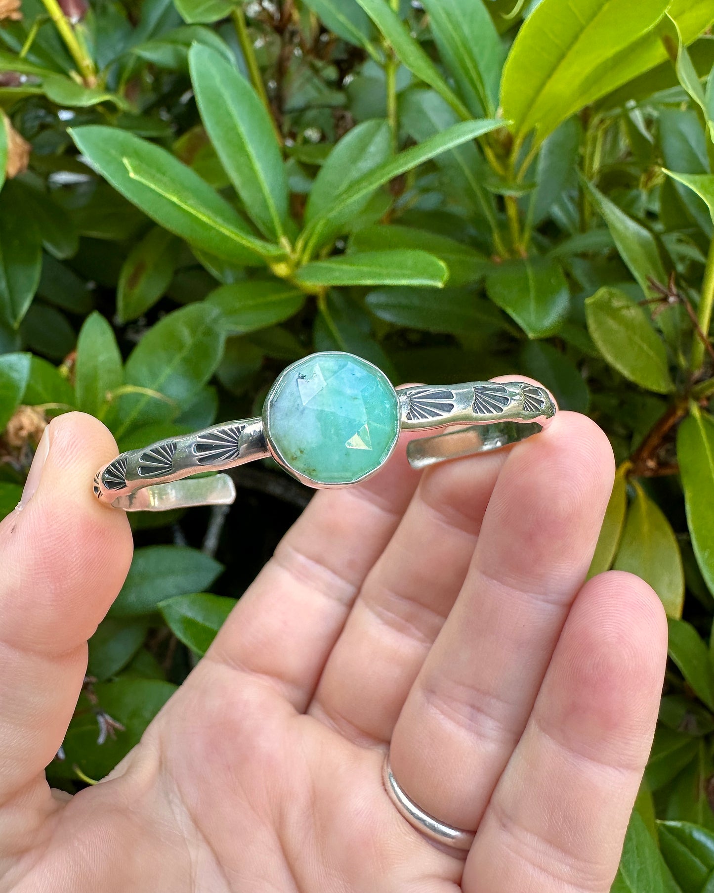 Mad Woman stacker cuff | Peruvian opal