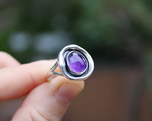 Melted ring | Amethyst (size 7)