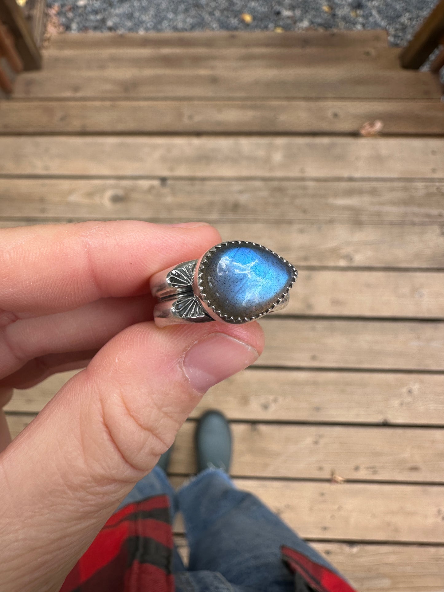 Mad Woman ring | Labradorite (size 7)