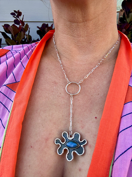 Amoeba necklace | Labradorite