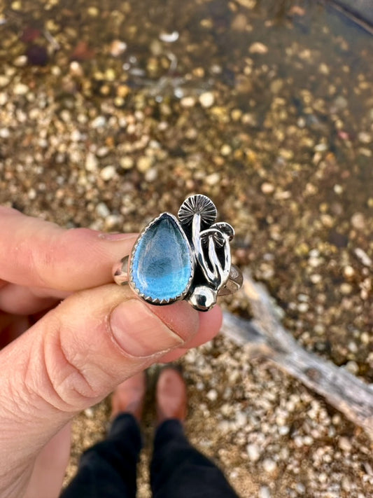 Mushroom Cluster ring | Mystic quartz | Size 6.5