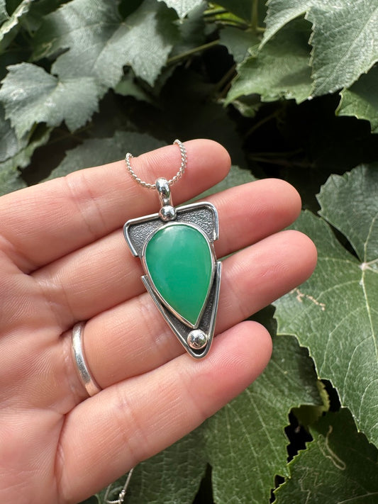 Cutout pendant | Australian chrysoprase