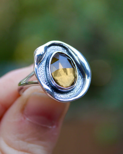 Melted ring | Honey citrine (size 7.5)