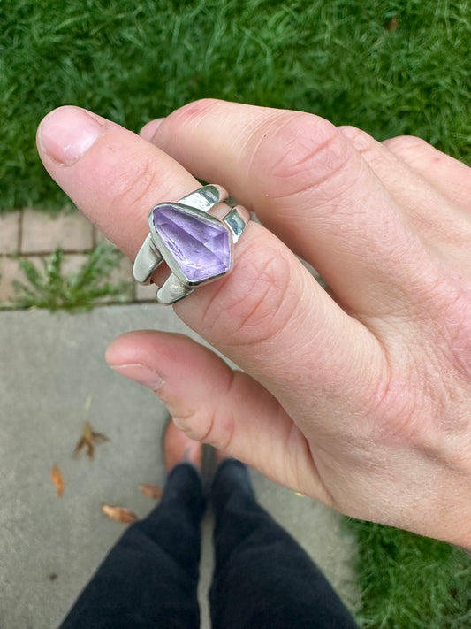 Double Take ring, amethyst (size 6.75-7)