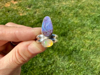 Double Take ring | Australian & Ethiopian opal